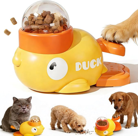 Duck Design Anti-Slip Automatic Treat Dispenser for Pet Training