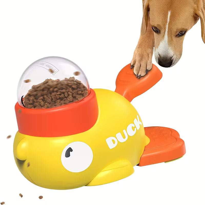 Duck Design Anti-Slip Automatic Treat Dispenser for Pet Training